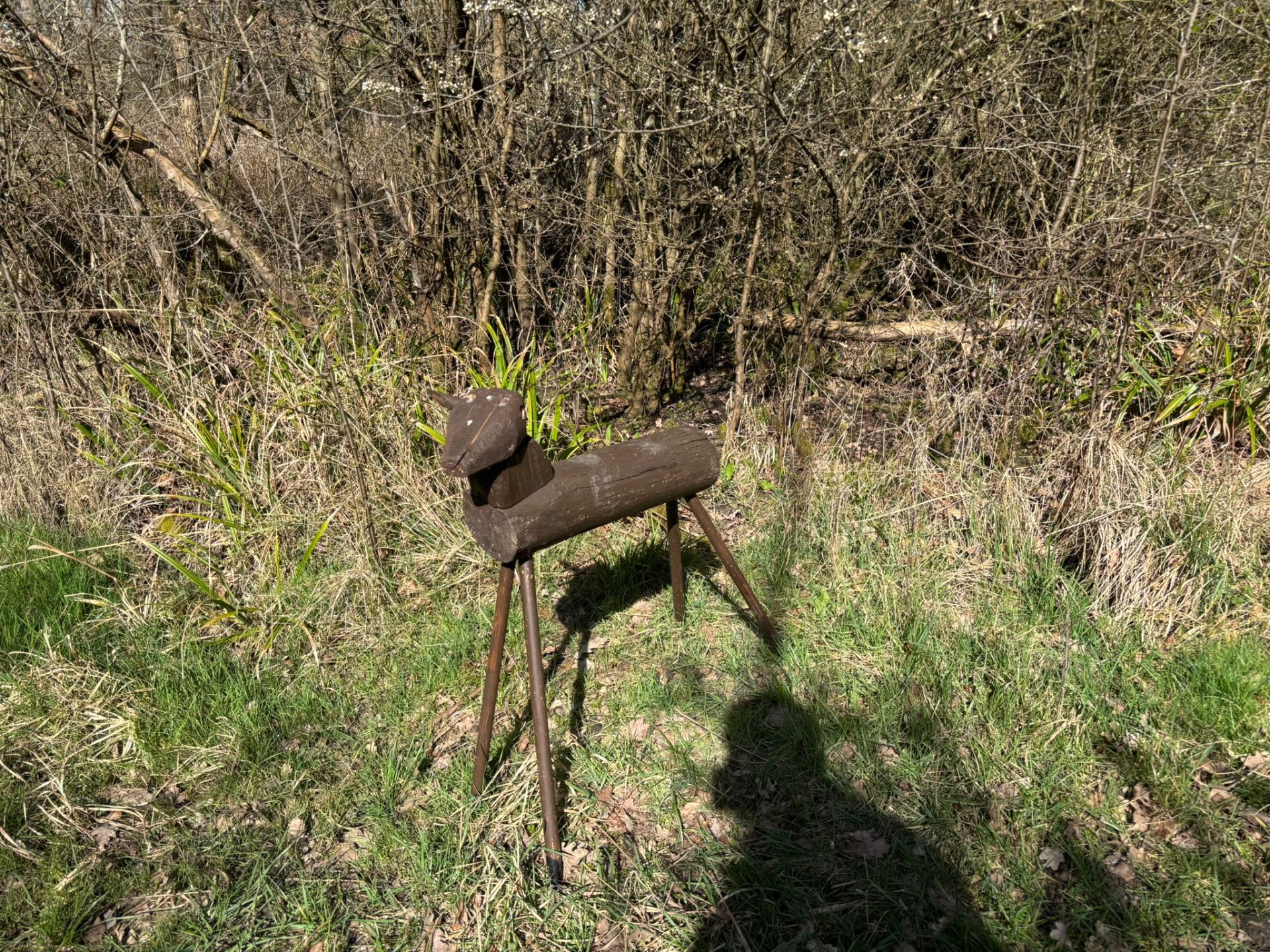 A deer sculpture